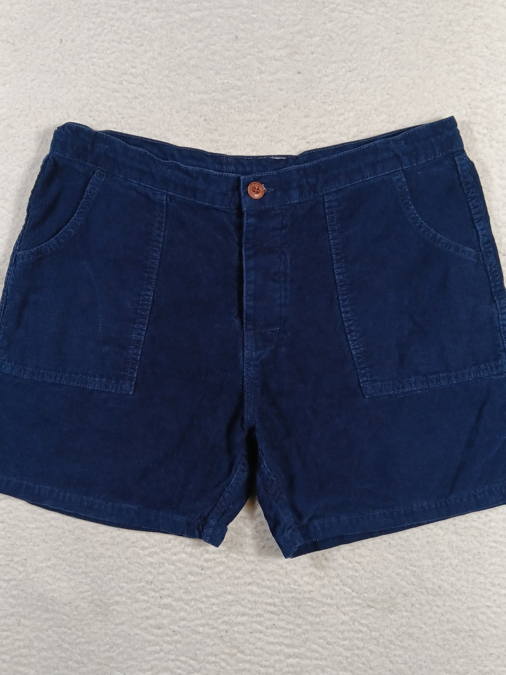 Birdwell Beach Britches Shorts Mens 36 Blue Classic Corduroy 5" Inseam